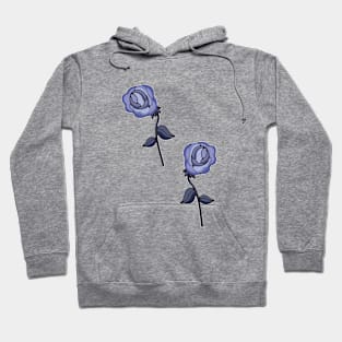 purple vintage goth rose Hoodie